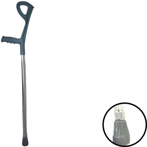 Muleta Canadense Fixa Adulto Unitário 120kg Cinza Supermedy