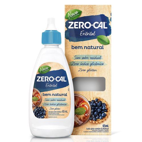 Adoçante Líquido Zero-Cal Eritritol 65ml Adoçante Zero Cal Bem Natural Eritritol 65ml