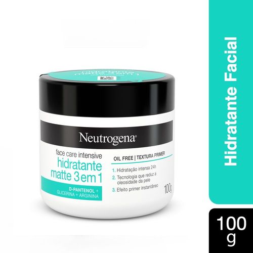 Neutrogena Face Care Intensive Hidratante Matte 3 em 1 100g
