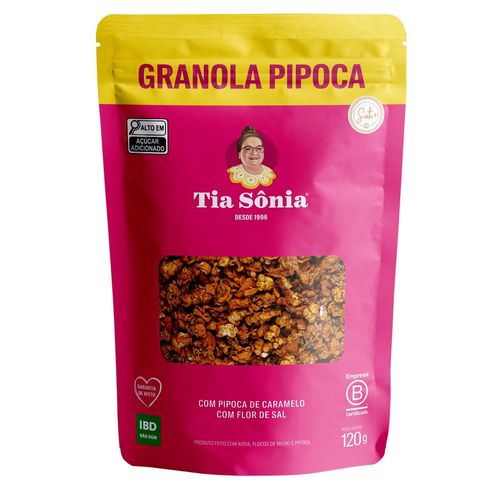 Granola Pipoca de Caramelo Tia Sônia Com Flor de Sal 120g