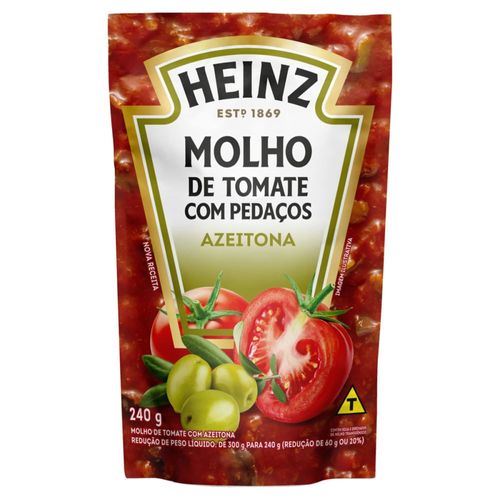 Molho Tomate Azeitona em Sachê Heinz 240g