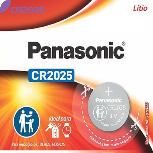 Bateria Panasonic CR2025 1 Unidade