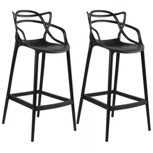 Kit C|2banqueta Baixa Masters Allegra - 66 Cm - Disponível cor Preto.