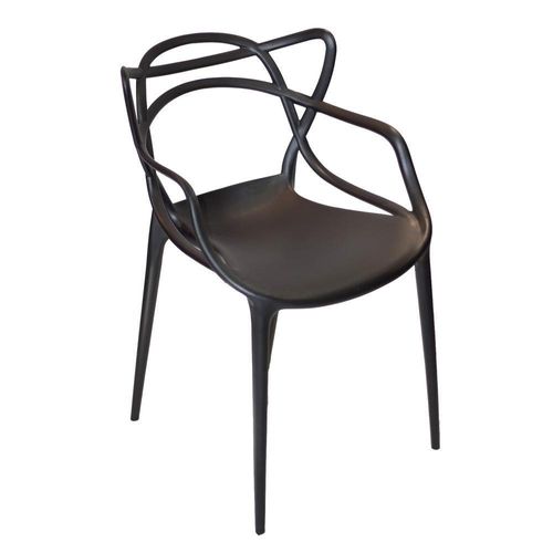 Cadeira Allegra Masters Polipropileno Sala,cozinha, Jantar, Empilhavel Preta