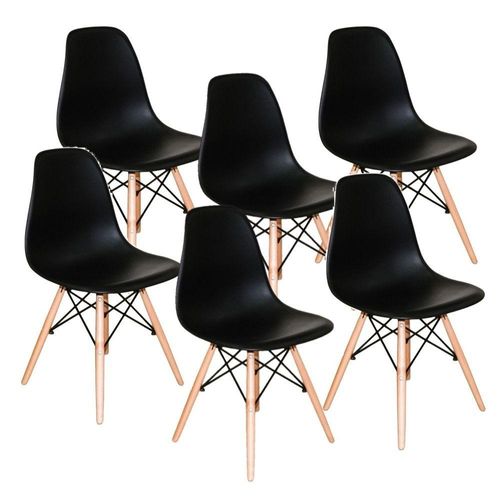 Kit Com 6 Cadeiras Umix-331f Preta