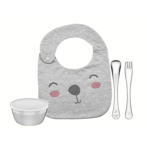 Jogo Infantil Le Petit 4 Peças Tramontina Aço Inox 64250/615 Cinza