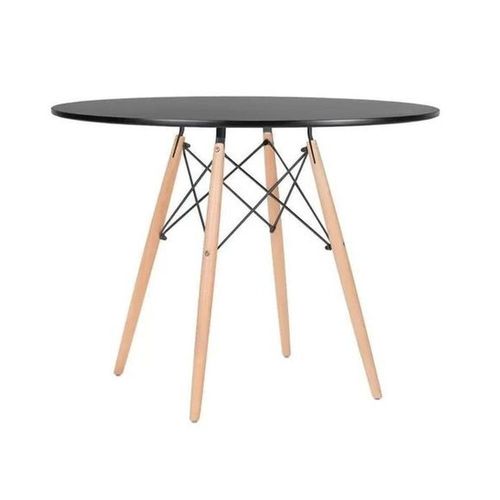 Mesa De Jantar Redonda Eames Eiffel 110cm Preta