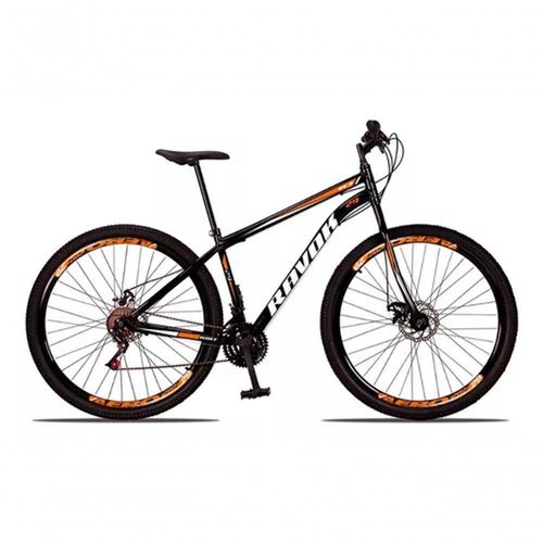 Bicicleta Bike Aço 21 Marchas Velocidades Aro 29 Preto E Laranja
