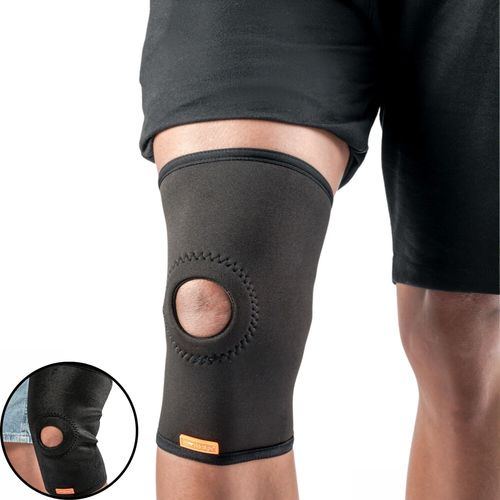 Joelheira Média com Reforço Patelar Longa Lesões no Joelho Neoprene Hidrolight