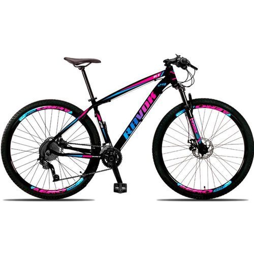Bicicleta 24 Vel Aro 29 Alumínio  Azul/Rosa Tamanho: 19"