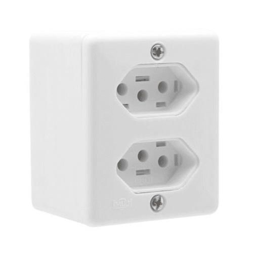 Tomada Sobrepor Dupla 20a 2p+t 63121 Ilumi