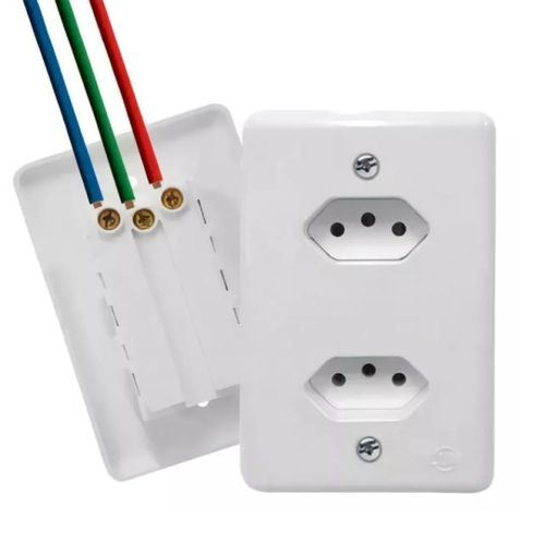 Tomada Embutir Dupla 10a Ilumi 201200 Stylus