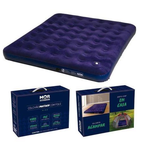Colchao Inflavel Multiuso Casal C/fole Mor