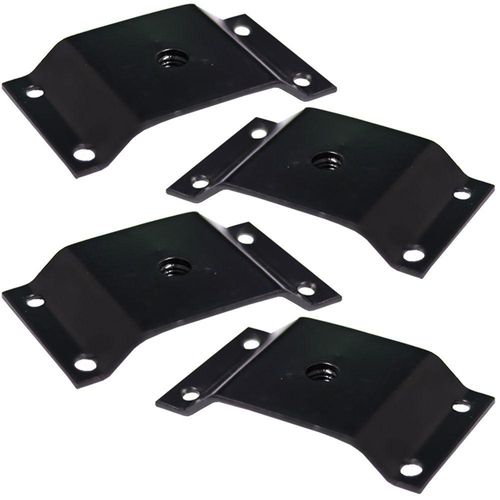 Kit 4 Chapinhas Elevada Fixação Pés Palito Rosca 5 16 Preto
