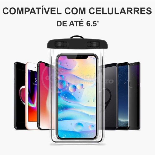 Capa Bolsa A Prova Dágua Impermeável Universal Para Roxo