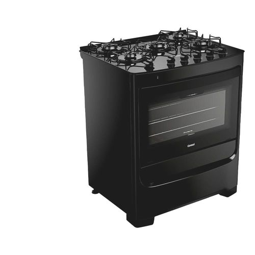 Fogão 5 Bocas Consul CFS5VBE com Mesa de Vidro e Acendimento Automático Preto - Bivolt
