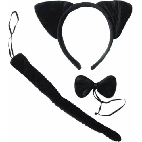 Kit Fantasia Gatinha Preta - 3 Peças