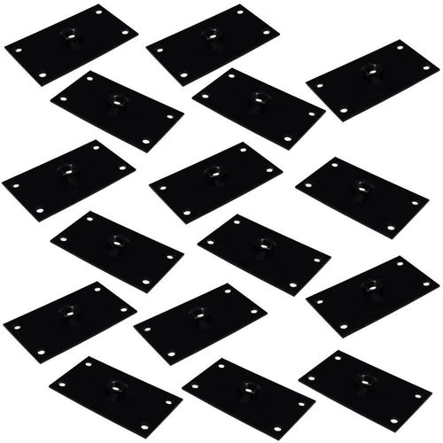Kit 16 Chapinhas Reta Fixação Pés Palito Rosca 5 16 Preto