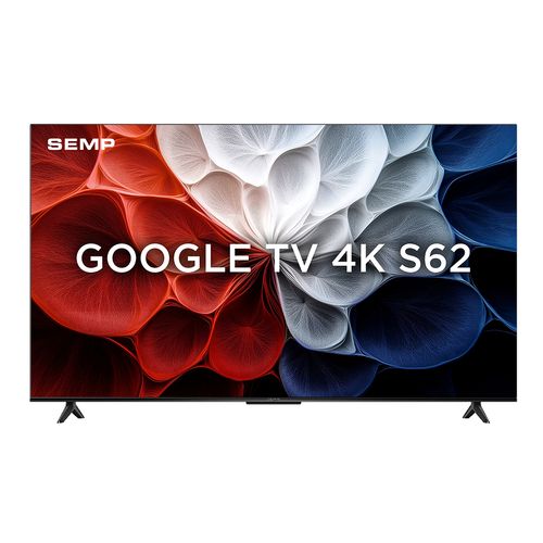 Smart TV 65 4K Semp 65S62 Google TV Processador AiPQ Dolby Audio Preta