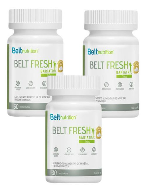 COMBO 3 UNIDADES BELT FRESH BARIATRIC BELT NUTRITION - 30 CÁPSULAS CADA