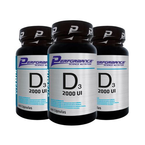COMBO 3 VITAMINA D3 2000UI 100TABS PERFORMANCE NUTRITION