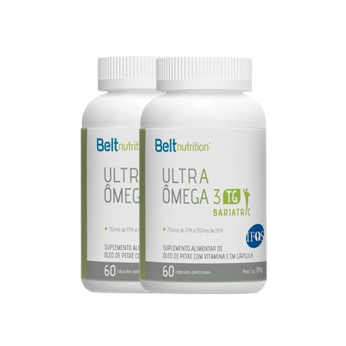 COMBO 2 UNIDADES BELT ÔMEGA 3 BARIATRIC TG 60CAPS BELT NUTRITION - SELO DE PUREZA IFOS