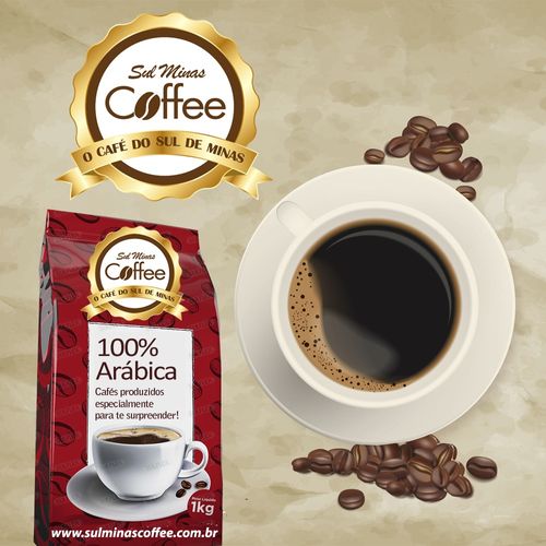 1KG CAFÉ TORRADO EM GRÃOS SUL MINAS COFFEE