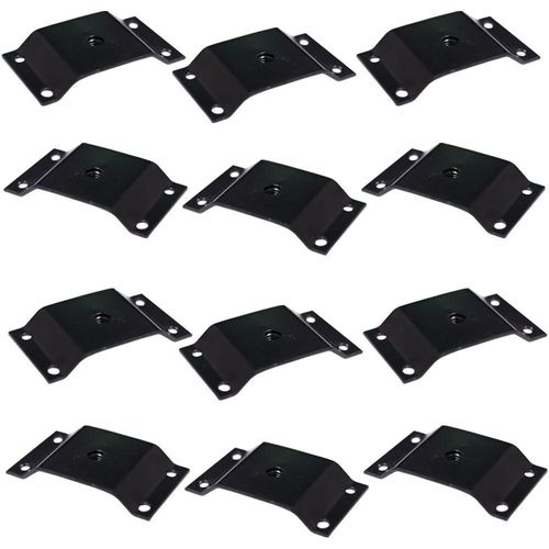Kit 12 Chapinhas Elevada Fixação Pés Palito Rosca 5 16 Preto