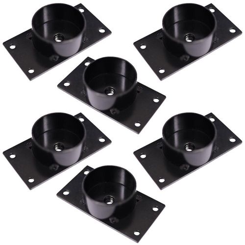 Kit 6 Chapinhas Reta Com Tubo Fixação Pés Palito Rosca
