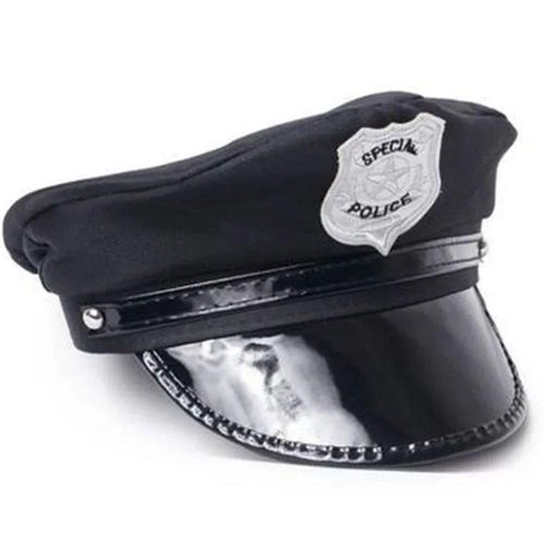 Quepe Policial Preto - Para Festas