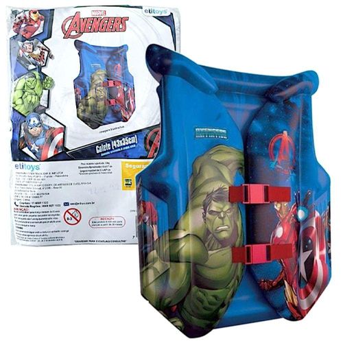 Colete Inflável Avengers 43X35Cm - Etitoys
