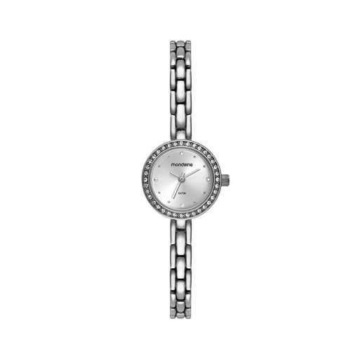 Relógio Feminino Cristais Prata