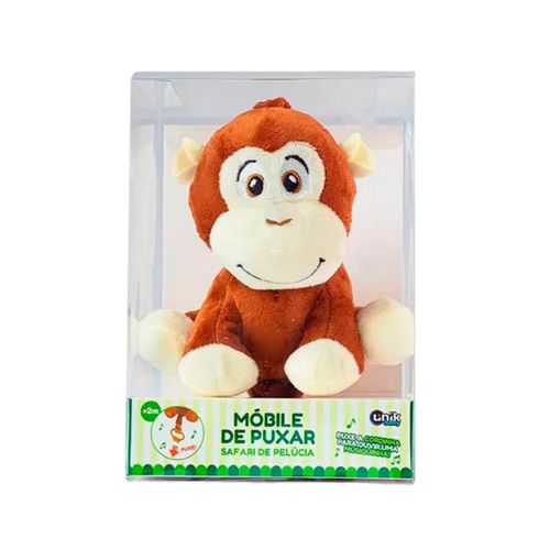 Móbile de Puxar Musical Safari Macaco de Pelúcia - Unik