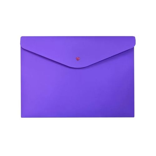 Envelope Plástico com Botão A4 Roxo - Dello