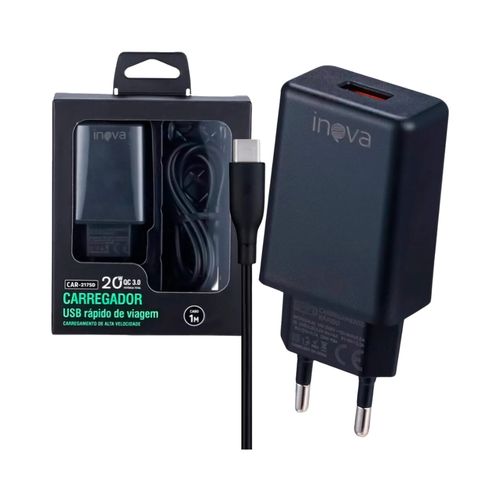 Carregador De Celular Turbo 20W Qc 3.0 Tipo C - Inova
