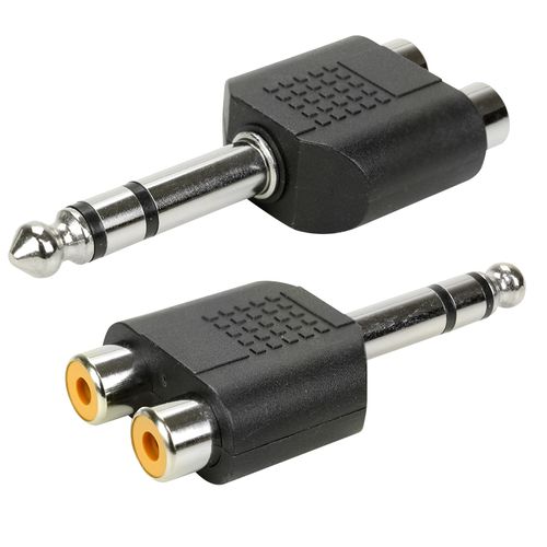 Adaptador P10 (Macho) Para RCA (Fêmea), Estéreo - 1 Unidade