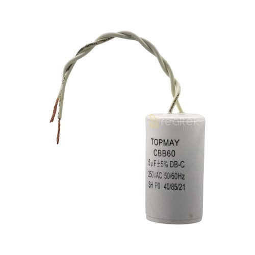 Capacitor Acv 5uf 250vac CBB60 - 2 Fios
