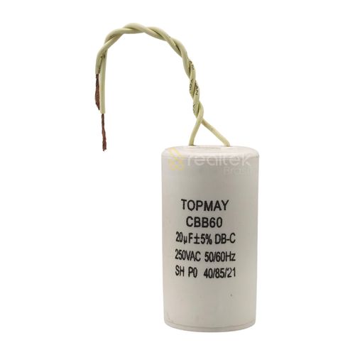 Capacitor Acv 20uf 250vac CBB60 - 2 Fios