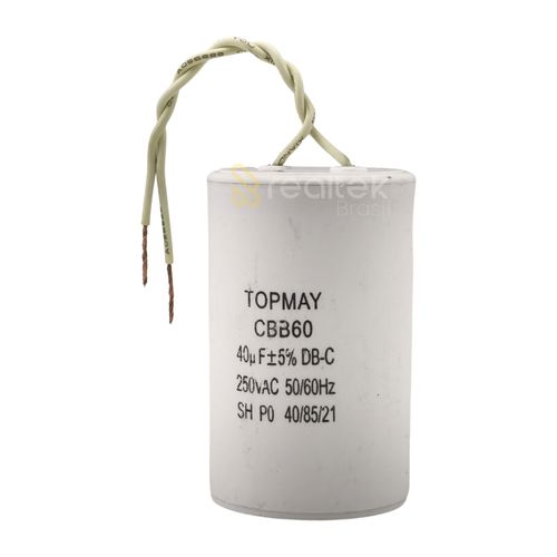 Capacitor Acv 40uf 250vac CBB60 - 2 Fios