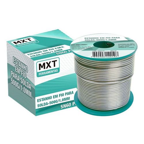 Solda Estanho 500g 1mm SN60 PB40 - MXT MX-073A