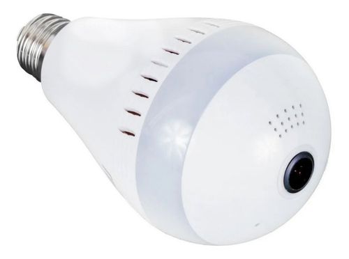 Câmera Lampada Espiã Wifi Panorâmica 360° 1080p Luatek 5620