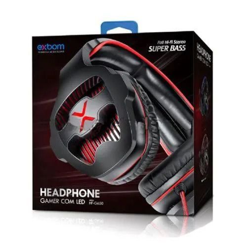 Headset Gamer 7.1 Com Led 2x p2 - Exbom G650