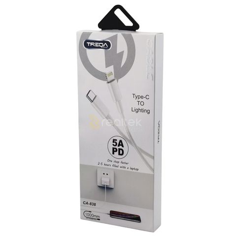 Cabo Usb Lightning Para Usb Tipo C, 5A - Treqa Ca-838