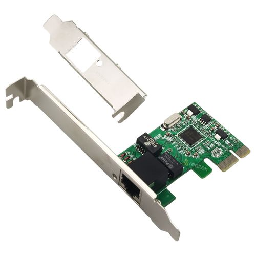 Placa de rede Pci-Express Gigabit 10/100/1000 Com Espelho Low Profile - F3  JC-PCI-EX