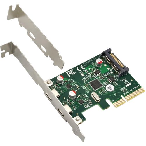 Placa Pci-E X4 Para 2x Usb 3.1 Tipo C 10gbps - Low Profile JC-PCI-TYC
