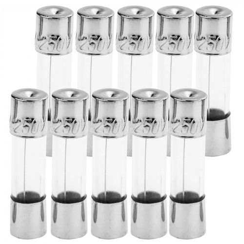 Kit Fusível de Vidro 10A 250V - 5x20mm - 100 Unidades