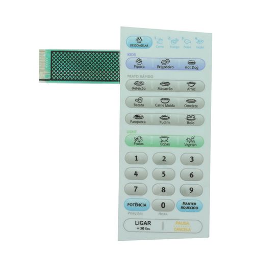 Teclado Membrana Para Microondas Electrolux ME28S Auto Relevo - 053-0016
