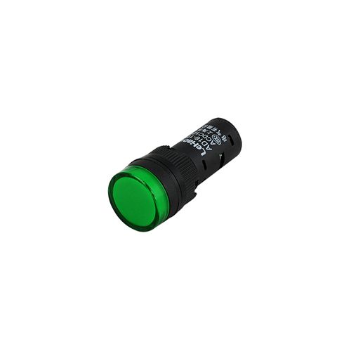 Sinaleiro Led 16mm 12V Redondo, AD16-16C - Verde