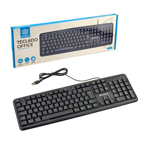 Teclado Usb Com Fio ABNT2, Preto - Hoopson TPC-058