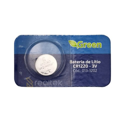 Pilha Bateria CR 1220, Green 013-1202 - 1 Unidade